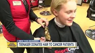 Local boy grows hair to help kids with cancer