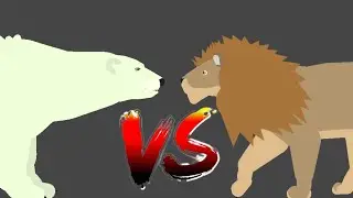 Polar Bear vs African Lion (Stick Nodes Animation)