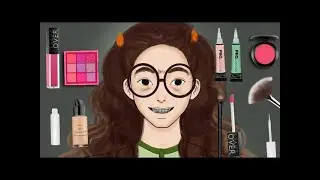 Makeup animation ASMR    NERDIE to BADDIE glow up TRANSFORMATION    stop motion makeup animation