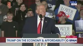 Trump began his speech in Iowa by asking his supporters whether he should run for another