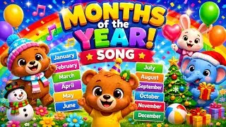 🎶 Months of the Year Song 🌈 | Fun Learning for Kids & Toddlers | 3D Animation | BP Kids