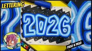 Como hacer Efecto neon con marcador POSCA 2026 #shorts #art #lettering #trendingshorts #posca