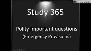 emergency provisions upsc mcqs