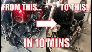 Rebuilding my crashed 2009 Harley-Davidson Softail Custom FXSTC in 10 mins!