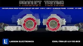 12W Explosion Proof Surface Mount LED Light - C1D1-2 - C2D1-2 - Aluminum Frame - 12-24VDC - 15' Cord