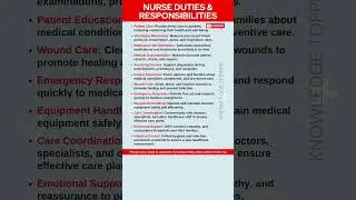 Nurse Duties and Responsibilities | Nursing Duties and Responsibilities