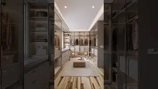 Modern walk in wardrobe design ✨  #wardrobe #walkincloset #shorts  #vrishtidesigns
