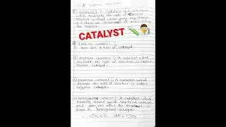 Class 12th chemistry notes chapter 5 Catalyst 👨&zwj;🔬🧪|| Types of catalyst 💯✅|| #youtubeshorts #physics