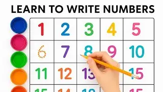 Counting 1 to 20 with Happy Numbers 😊 Fun Number Song for Preschool Kids | Numbers for Kids  UK & US