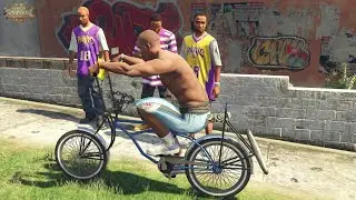 Cruising Around In a Lowrider Bicycle In The Hood 2 GTA V