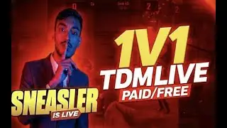 TDM 1V1 CUSTOM ROOM WITH SUBSCRIBERS | CLASSIC NEW UPDATE BOOM BAAM GAMEPLAY.......sneaslerislive