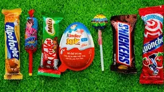 ASMR Most Popular Candys / Satisfying video Asmr colorful lollipops candy / unpacking chocolate eat