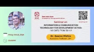 Information & Communication Technology for Development (ICT4D)- Insights from Bihar, DMI Patna