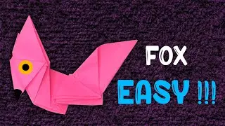 PAPER FOX Easy Origami ⭐ Papercraft Tutorial for Beginners DIY ⭐ 5 Minute Crafts