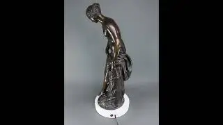 Superb French Bronze Nude Bathing Woman Nymph Statue a. Etienne Maurice Falconet