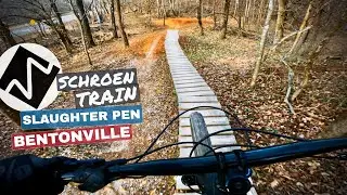 Schroen Train at Slaughter Pen on an E-Bike || GNARLIEST TRAILS IN BENTONVILLE