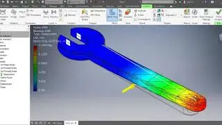 tutorial Autodesk Inventor Pro. simulación de esfuerzo en llave