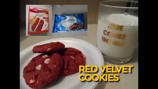 4-INGREDIENT RED VELVET COOKIES|SUPER EASY CAKE MIX RECIPE