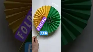 How to make Paper Folding Fan 🪭| DIY origami craft #shorts #paperfan #easyorigami #easycraft