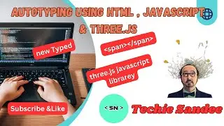 Autotyping text effect or typing animation using HTML | JAVASCRIPT | THREE.JS