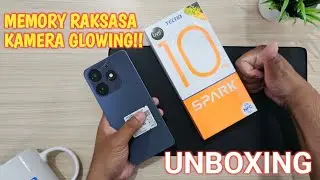 UNBOXING TECNO SPARK 10 PRO!! MEMORY RAKSASA, KAMERA GLOWING!!