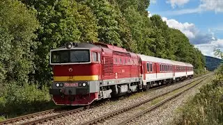 Vlaky Slovensko - ZSSK 754.032 a 754.034 na r&yacute;chlikoch v Turci #train #railway #amazing #diesel