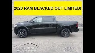 2020 RAM 1500 BLACKED OUT LIMITED WALK AROUND REVIEW BLACK APPEARANCE 20T16  www.SUMMITAUTO.com