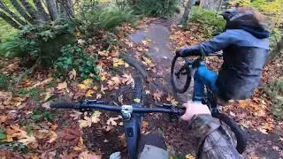 E-bike Riding Backdoor on Galbraith Mountain in Bellingham, WA