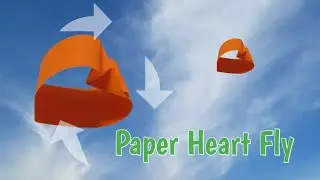 How to make Paper Flying Heart | 2 Minutes Make Flying 2D Heart Very Easy Paper Art Folding