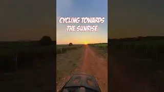 Cycling to the Sunrise Among Vineyards