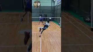 Backhand Smash & Incredible dive from Flying AMBILI💥💥💥 #badminton#shuttlesmash