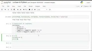 18. Le ESPRESSIONI BOOLEANE (2/4): le ESPRESSIONI DI CONFRONTO (Corso BASE COMPLETO Python 2021 ITA)