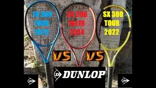 Обзор демо-версии теннисных кортов Dunlop FX500 Tour против Dunlop CX200 против Dunlop SX300 Tour