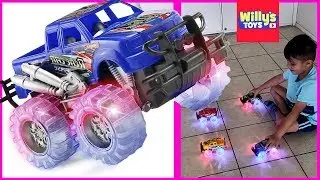 MAPIXO 4 Pack Light Up Monster Truck Set Toy Cars Review - Willy's Toys