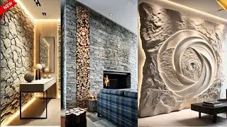 Latest PU Wall Decor & PU Panel TRENDS UPCOMING  2026 | Modern STONE WALL Idea ,Louvers, Backlit|#67