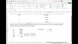 Capital Budgeting  (Example using Excel)