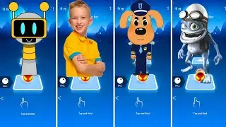 Incredibox Sprunki VS Blippi VS Sheriff Labrador VS Crazy Frog - Tiles Hop EDM Rush 
