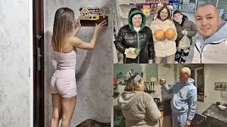 Ледяной дождь. Наведались к Марине и Маше. Результат в прихожей