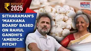 Budget: FM Sitharaman&rsquo;s 'Makhana Board' For Bihar Based On Rahul Gandhi's 'America' Pitch? Watch