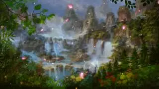 cartoon animated landscape scenery background video for Youtubers.