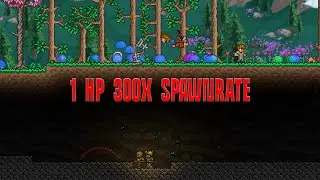 Terraria with 300x spawn 1 HP #1