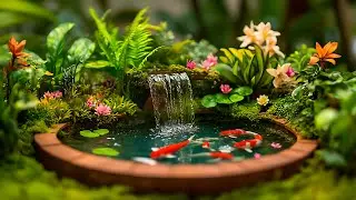 Relaxing Mini Waterfall & Koi Fish Pond | Zen Garden Scenery | Episode 79