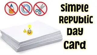 Simple Republic day card |Republic Day Crafts | White Paper Craft |Tricolor Paper Craft | DIY Flag