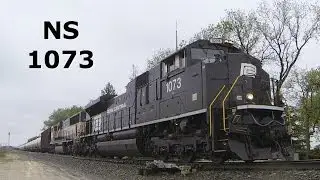 NS 1073 East, the Penn Central Heritage Engine, Wide View on 5-16-2014