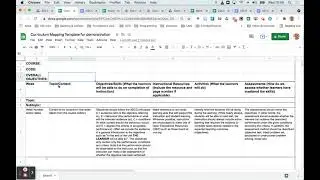 Using the Curriculum Mapping Template