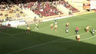 Jim McAlister and Gary Harkins RKO celebration at Motherwell vs Dundee F C  game Funny HD