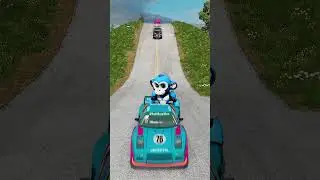Pepsi Cargo Truck vs Electromonkey Saved His Son Model BeamNG Drive #beamngtest