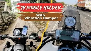 J B Mobile Holder with Vibration Damper || How to Install in Hunter 350 / Himalayan 450