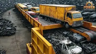 The Most Dangerous & Fastest Crushing Machines That Obliterate Anything – Scrap Processing Power #4
