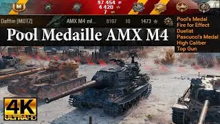 AMX M4 mle. 54 video in Ultra HD 4K🔝 Pool Medaille, 8107 dmg, 10 kills 🔝 World of Tanks ✔️